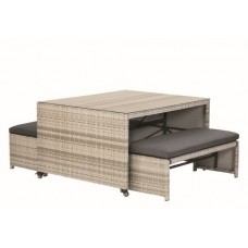 Wicker picknickset /dinnerset Augusta 2 grijs gemêleerd Wicker picknickset /dinnerset Augusta 2 grijs gemêleerd