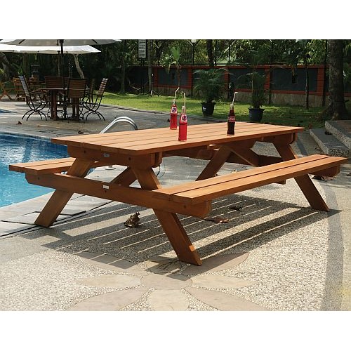 schoolbord Niet essentieel Civiel Picknicktafel hardhout Giant