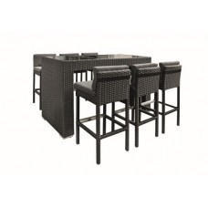 Wicker barset Baltimore zwart Wicker barset Baltimore zwart