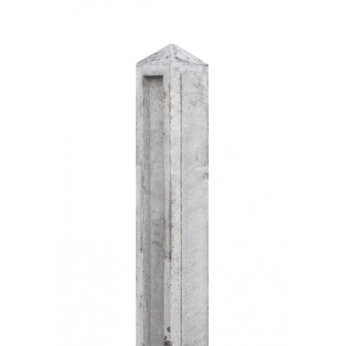 van mening zijn samen automaat Betonnen tuinhek-borderpaal grijs 10x10x145 cm diamantkop T-paal