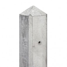 Betonpaal grijs 10x10x278 cm diamantkop