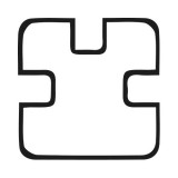 Betonpaal grijs 10x10x278 cm diamantkop t-paal +€ 43,95