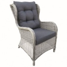 Wicker relax stoel Garfield grijs gemêleerd Wicker relax stoel Garfield grijs gemêleerd