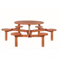 Hardhouten picknicktafel Rondo