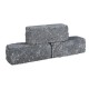Cliff walling getrommeld 30x12x12 cm antraciet Cliff walling getrommeld 30x12x12 cm antraciet