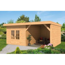 DHZ overkapping plat dak Raalte lariks/douglas DHZ overkapping plat dak Raalte lariks/douglas
