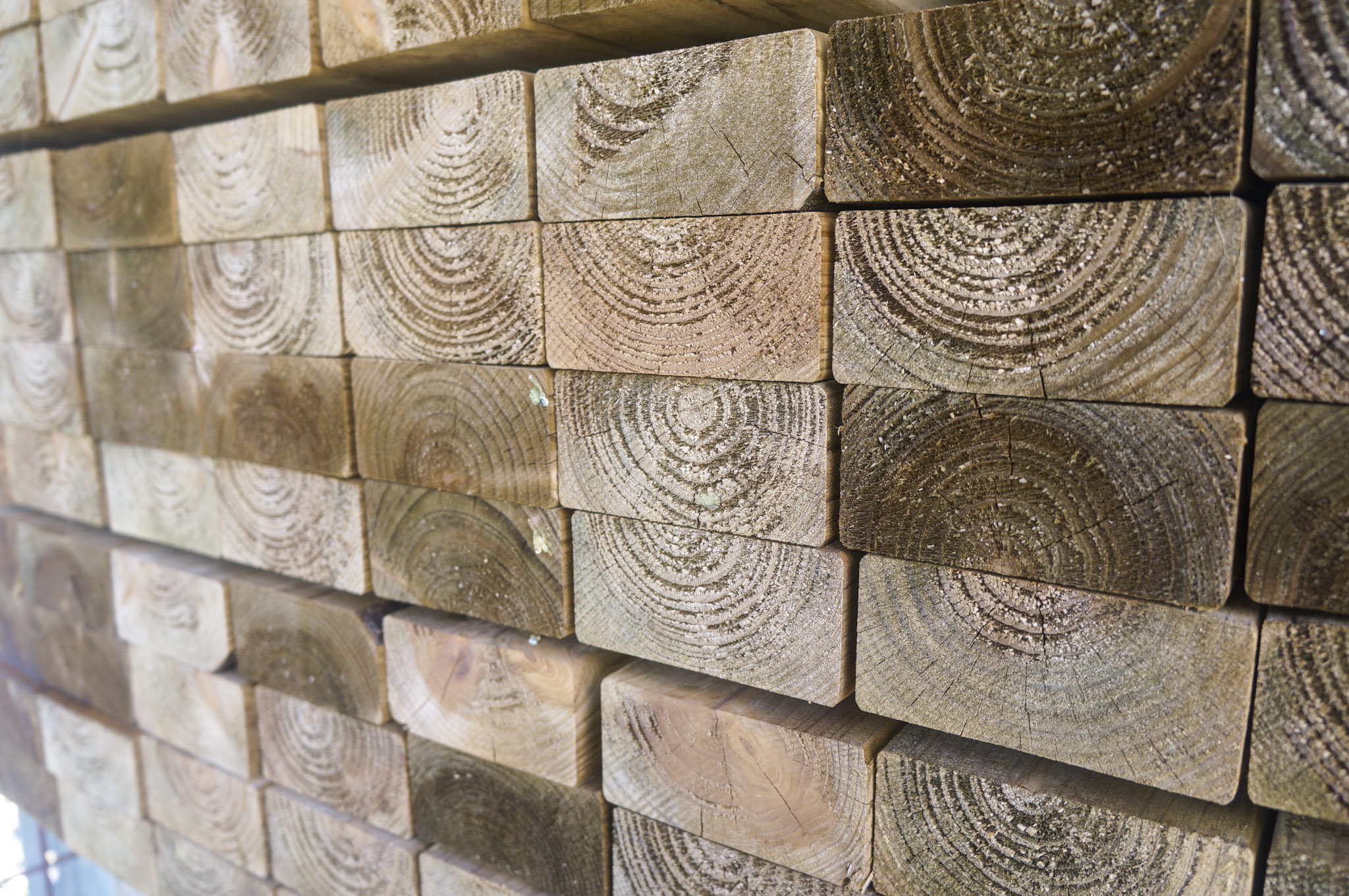 Close-up van houten balken
